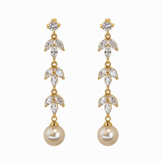 Jess Pearl Wedding Earrings