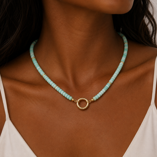 Blue Opal Toggle Necklace