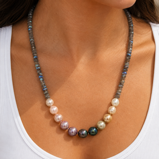 Mana Labradorite Rainbow Pearl Necklace