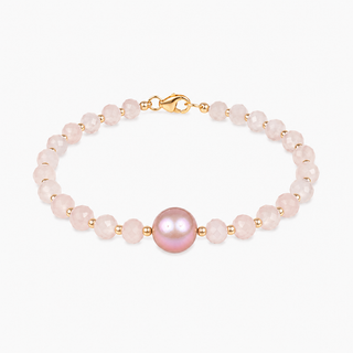 Aura Rose Quartz Pink Pearl Bracelet
