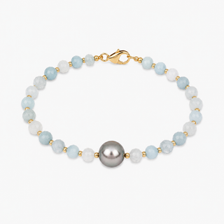Aura Aquamarine Tahitian Pearl Bracelet