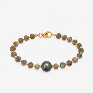 Aura Labradorite Tahitian Pearl Bracelet