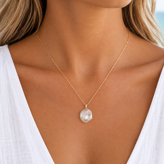 Orion Keshi Pearl Diamond Necklace