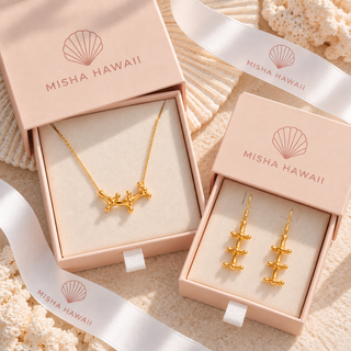 Triple Puakenikeni Gold Flower Set