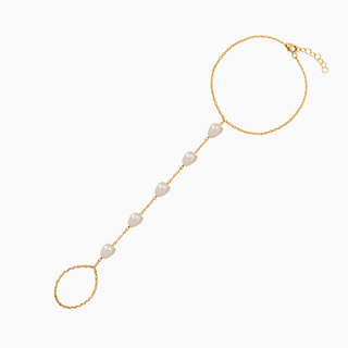 White Pikake Hand Chain Bracelet