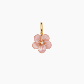 Pink Plumeria Mother of Pearl Charm