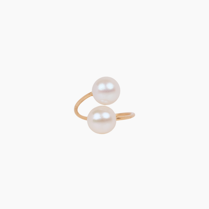 White Pearl Bypass Ring