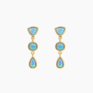 Trio Opal Stud Earrings