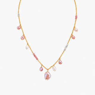 Noe Eclectic Pink Pearl Necklace