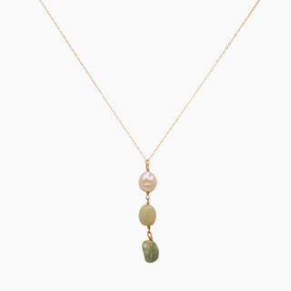 Jade necklace on gold chain