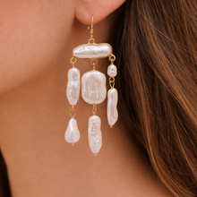 画像をギャラリービューアに読み込む, ボンブーチャ タヒチアンパール ドロップイヤリング