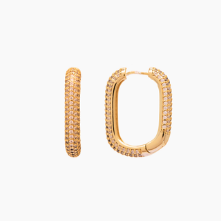 Extra Large Pave Cubic Zirconia Huggie