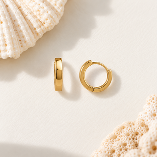 Hope Plain Gold Huggies