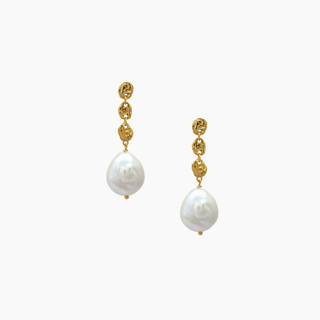 Helena White Keshi Pearl Earrings