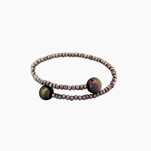 画像をギャラリービューアに読み込む, Hematite Tahitian Pearl Coil Bracelet