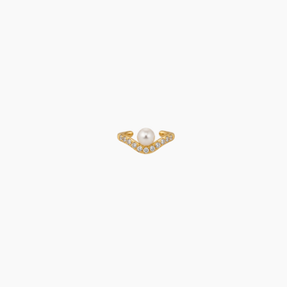 White Pearl CZ Ear Cuff