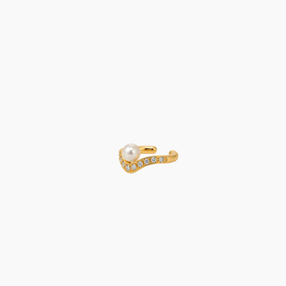 White Pearl CZ Ear Cuff