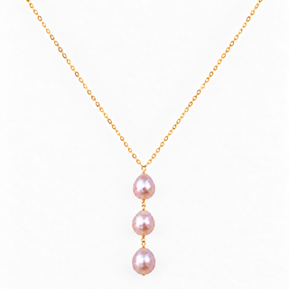 Ekolu Pink Pearl Y Necklace