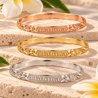Plumeria Hawaiian Heirloom Bracelet 6mm