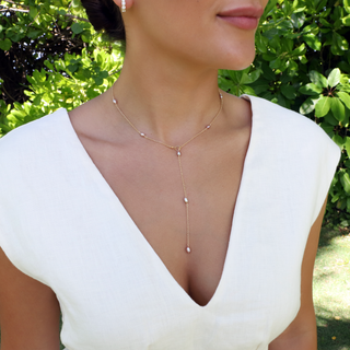 Delmar Pink Keshi Pearl Lariat