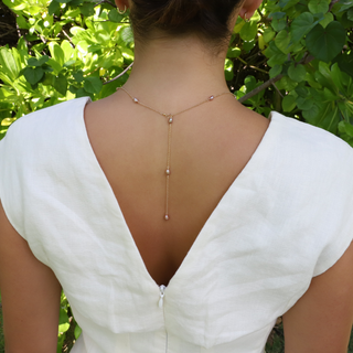 Delmar Pink Keshi Pearl Lariat