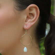 Load image into Gallery viewer, Lotus White Pikake Earrings