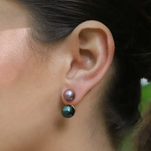 Load image into Gallery viewer, Tahitian &amp; Pink Pearl Ear Jacket Earrings