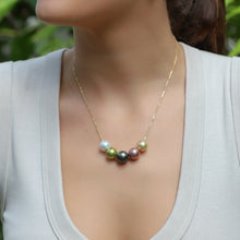 Load image into Gallery viewer, Rainbow Bomboocha Pearl Necklace