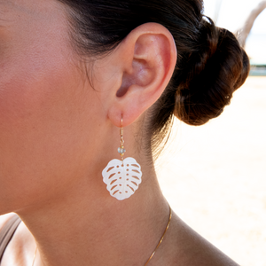 Monstera Aquamarine Earring