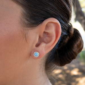 Halo Opal Studs
