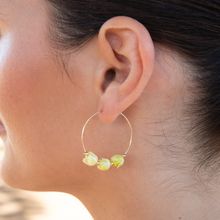 Load image into Gallery viewer, Flora Lokelani Hoop Earrings