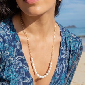 Ocean White Pearl Necklace