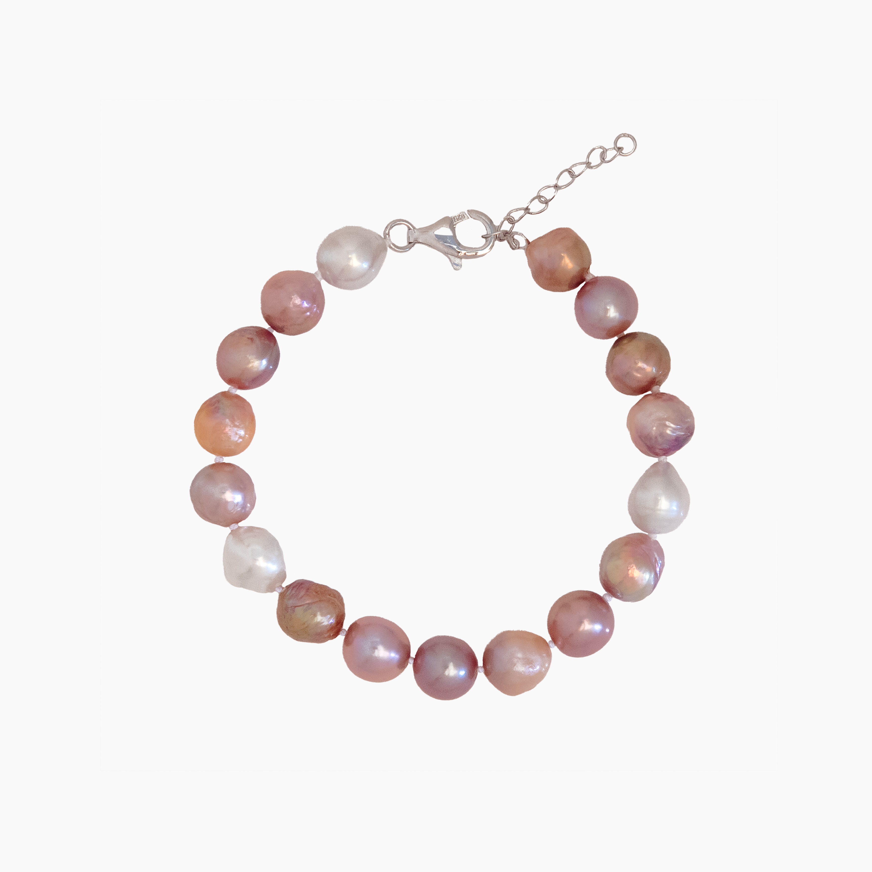 Multicolor Pink Pearl Knotted Bracelet | Misha Hawaii – MishaHawaii