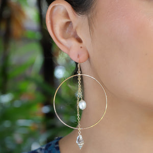 Rory Hoop Shell Earrings