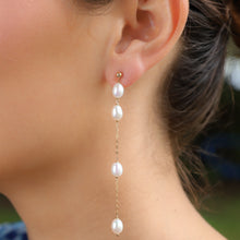 Load image into Gallery viewer, Clara White Freshwater Pearl Earrings