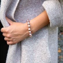 Load image into Gallery viewer, Large Pink Pearl Knotted Bracelet