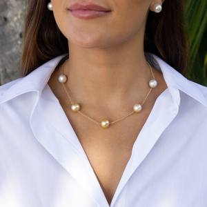 Carmen Ombré Golden South Sea Pearl Necklace