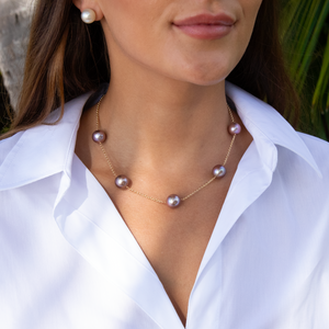 Melinda Pink Pearl Necklace