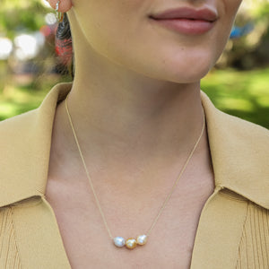 Sunset Golden South Sea Pearl Necklace