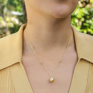 Petite Noel Golden South Sea Pearl Necklace