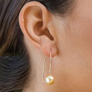 Zarina Golden Pearl Earrings