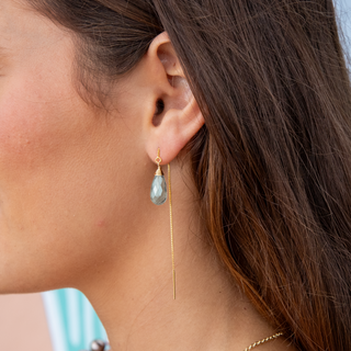 Gemstone Threader Earrings