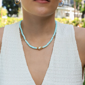 Opal Golden South Sea Pearl Necklace