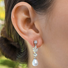 Load image into Gallery viewer, Tess Pearl Wedding Earrings