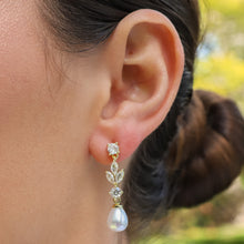 Load image into Gallery viewer, Tess Pearl Wedding Earrings