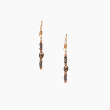 画像をギャラリービューアに読み込む, マリコ アクアマリン タヒチアンパール フープイヤリング