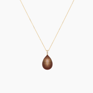 Tahitian black pearl necklace in gold handcrafted in Hawaii