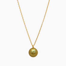 Load image into Gallery viewer, Long pistachio pearl necklace, handmade in Hawaii by Misha Hawaii