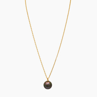 Large Tahitian black pearl necklace handcrafted in Hawaii