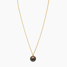 Load image into Gallery viewer, Large Tahitian black pearl necklace handcrafted in Hawaii